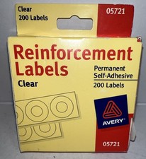 Hole Reinforcement Labels Avery Opened Package Originally Had 200 Labels