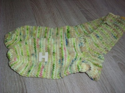 Extra dicke handgestrickte 8fach Wollsocken 44/45 Mehrfarbig