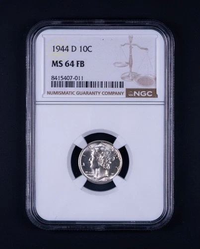 1944-D Mercury Dime NGC MS64 FB Full Bands WB011