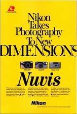Nikon Nuvis Photography to New Dimensions Original Vintage Print Ad