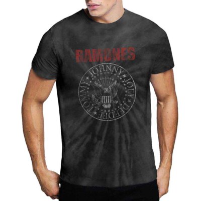 Ramones Presidential Seal T-Shirt Black New