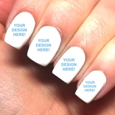 Custom Nails Personalized Nail Art Water Slide Decals Manicure Salon Polish Mani