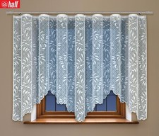 Fertiggardine mit Kräuselband Gardine Jacquard mit  Blättermuster Store Vorhang