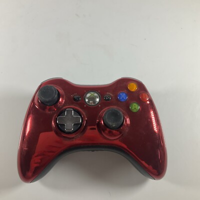 Xbox 360 Chrome Metallic Red Wireless Controller - Special edition