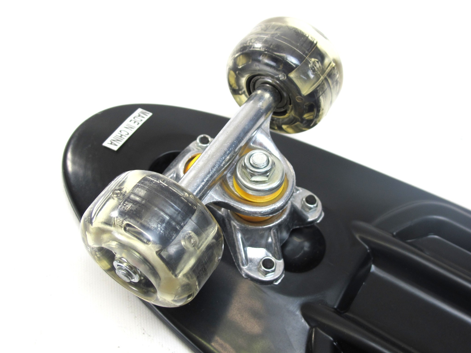 Plastic Skateboard Classic Retro 22" Black Mini Street Cruiser Metal Trucks