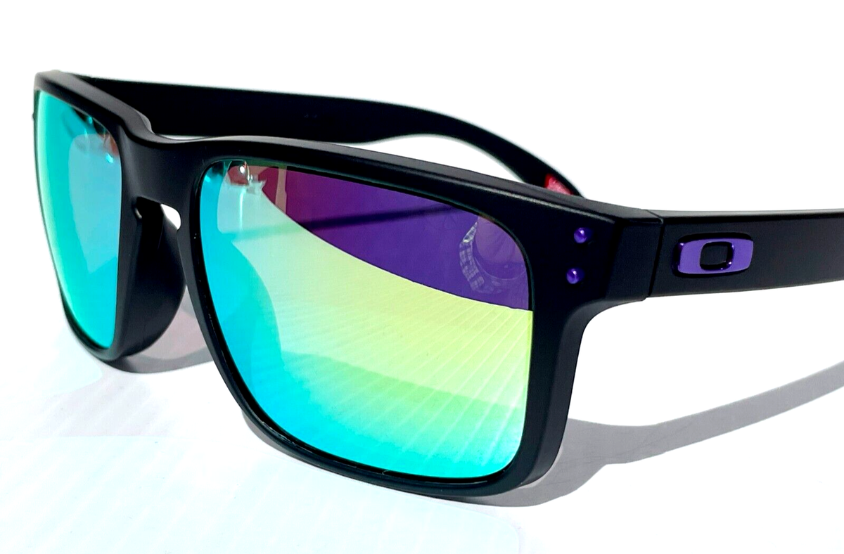 NEW Oakley HOLBROOK Matte Black POLARIZED Galaxy Gold Lens