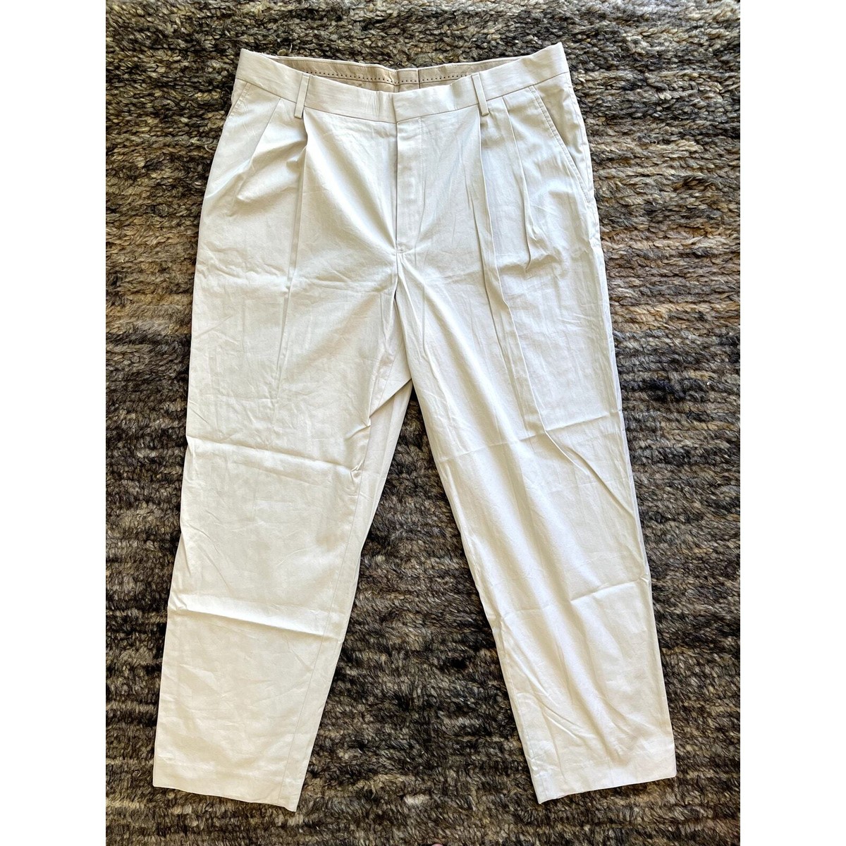 DRIES VAN NOTEN Pants Chino Khaki Size 52 36x30 Large Double DRIES VAN NOTEN Pants Chino Khaki Size 52 36x30 Large Double