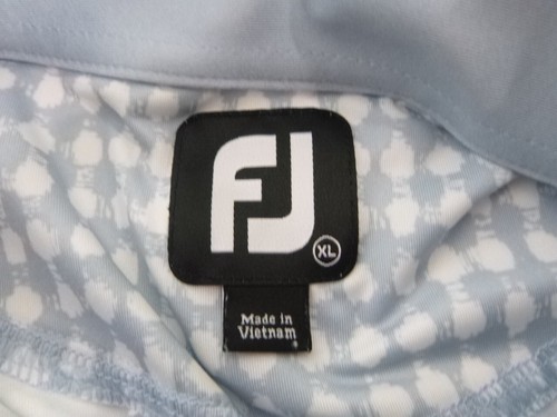 FOOTJOY-Mens Performance Polo Shirt-XL Extra Large-Lite Blue-GOLF-Short Sleeve - Picture 8 of 9