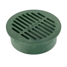 6" Green Plastic Round Drainage Grate: Durable Outdoor Drain Cover