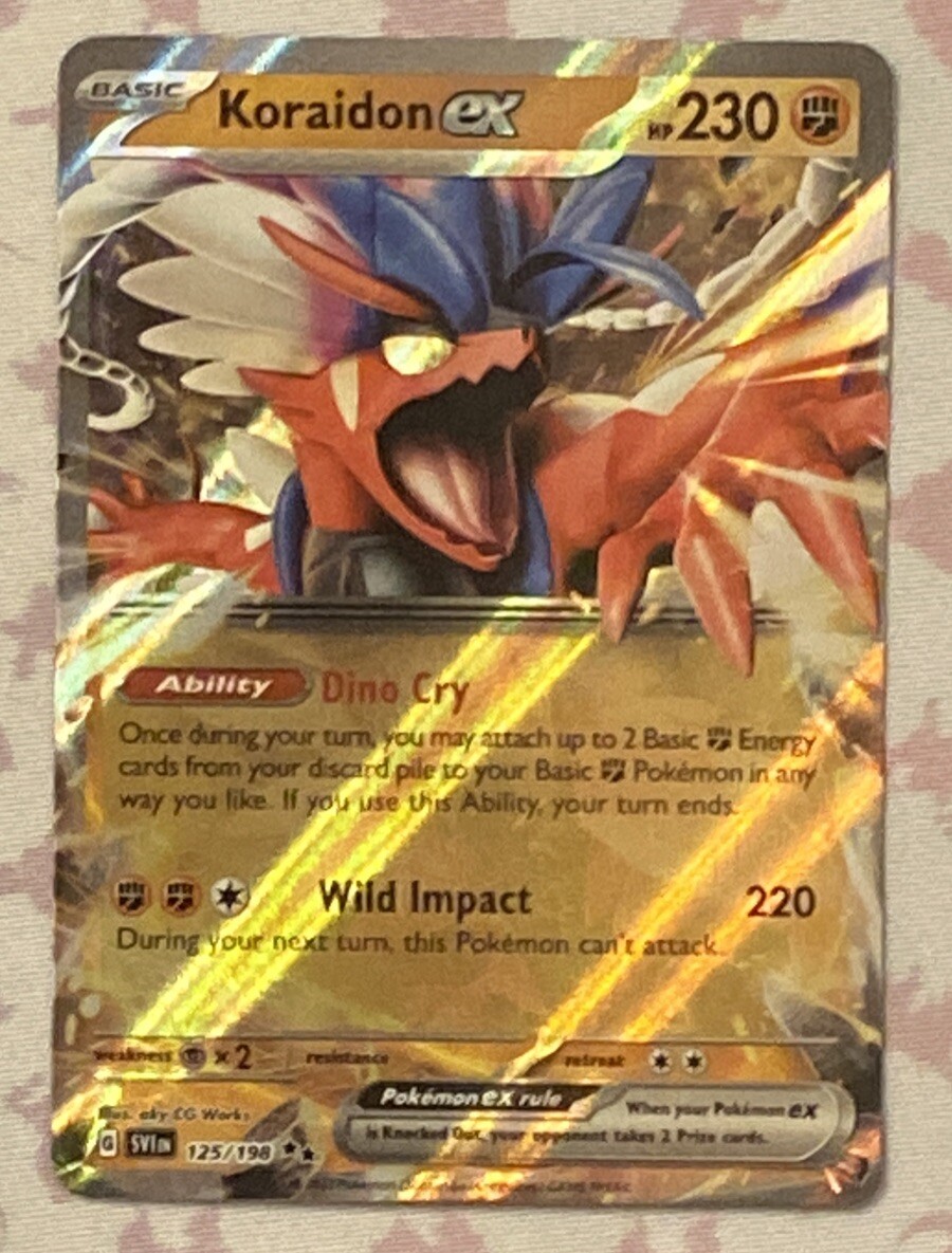 Koraidon ex 125/198 Pokémon TCG Scarlet & Violet Double Rare Holo NM