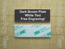Custom Engraved 1x3 Brown Tag Sign Plate | Memory of Shadow Box Fantasy Football