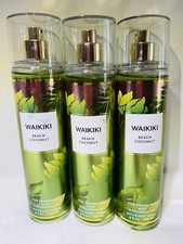 3 Bath  Body Works WAIKIKI BEACH COCONUT Fragrance Mist Full Size New