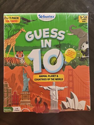Skillmatics Card Game Guess in 10 Animal Planet Countries Of The World  Age6