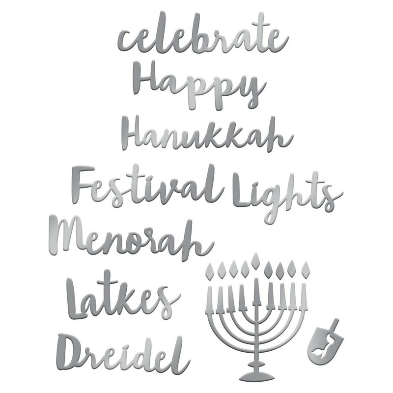 Word Pack & Felt Letter Board 20pc Silver Festival Lights Holiday Hanukkah Sign