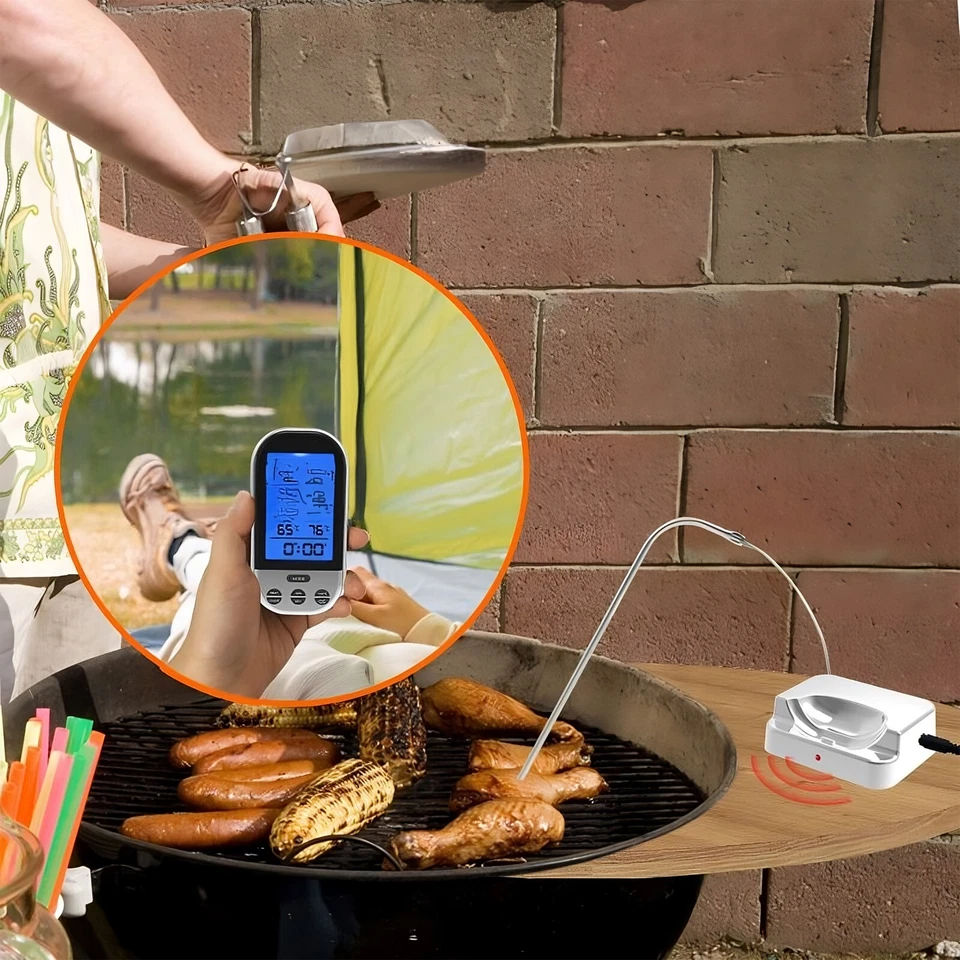 Grillthermometer Digitales Funk Fleischthermometer Bratenthermometer Retoo - Bild 4 von 4