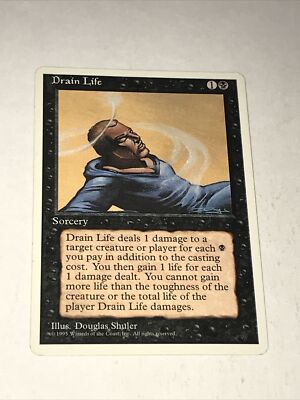 mtg drain life cards Magic MTG Drain Life [Alpha Edition] Graded CGC 7.5 NM+