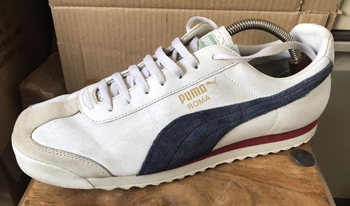 puma roma trainers blue