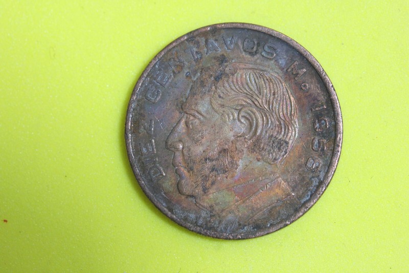 1956 - MEXICO ESTADOS UNIDOS MEXICANOS 10 CENTAVOS COIN! #N00866