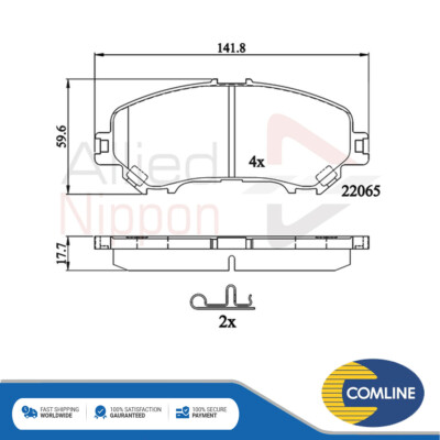 Fits Nissan Qashqai Renault Kadjar Brake Pads Set Front Allied Nippon