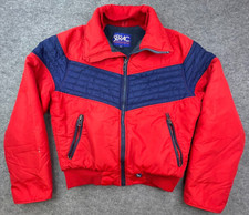 Vintage Serac Challenge Series Jacket Size 42 Full Zip Red Blue Winter Puffer