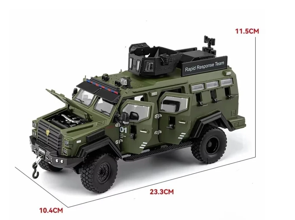 Unimog D'assalto Scala 1/24 Con Trazione e Luci Imponente Nuovo - Immagine 3 di 4