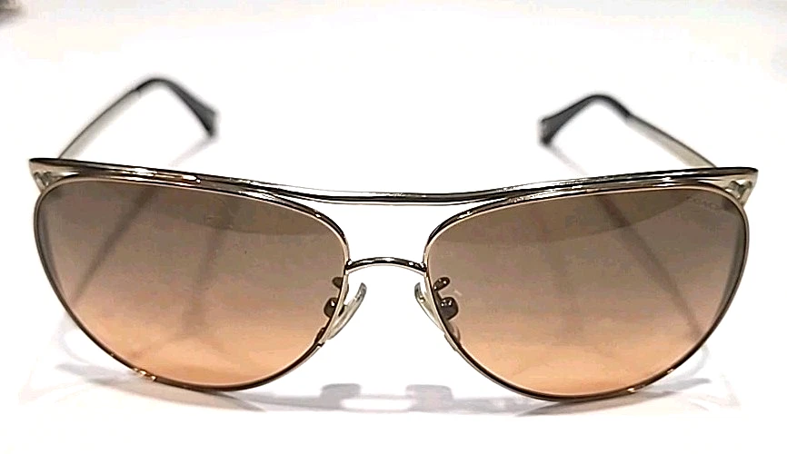 Gafas de sol Coach HC7036 Natalie L069 dorado metal marrón degradado aviador 60-13 135 Foto 2 de 4