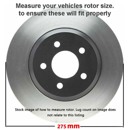 10.83" Front Brake Rotors for 2012-18 Toyota RAV4 Prius V Lexus HS250h Scion XB - Picture 3 of 7