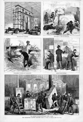 PHILADELPHIA 1876 CENTENNIAL HISTORY CHINESE SIGN PAINTERS STATUE OF WASHINGTON 