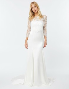 ivory satin maxi dress