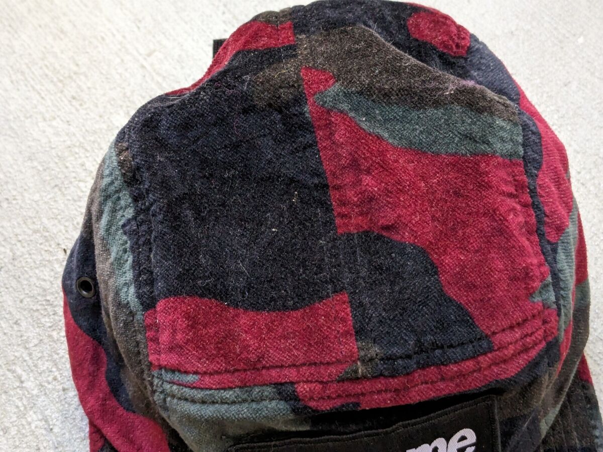 Supreme Velvet Camo Camp Cap Hat Red Black FW13 5-Panel BOGO Supreme Velvet Camo Camp Cap Hat Red Black FW13 5-Panel BOGO