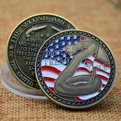 50PCS US Constitution The Second 2ND Amendment Don't Tread On Me Coin Challenge