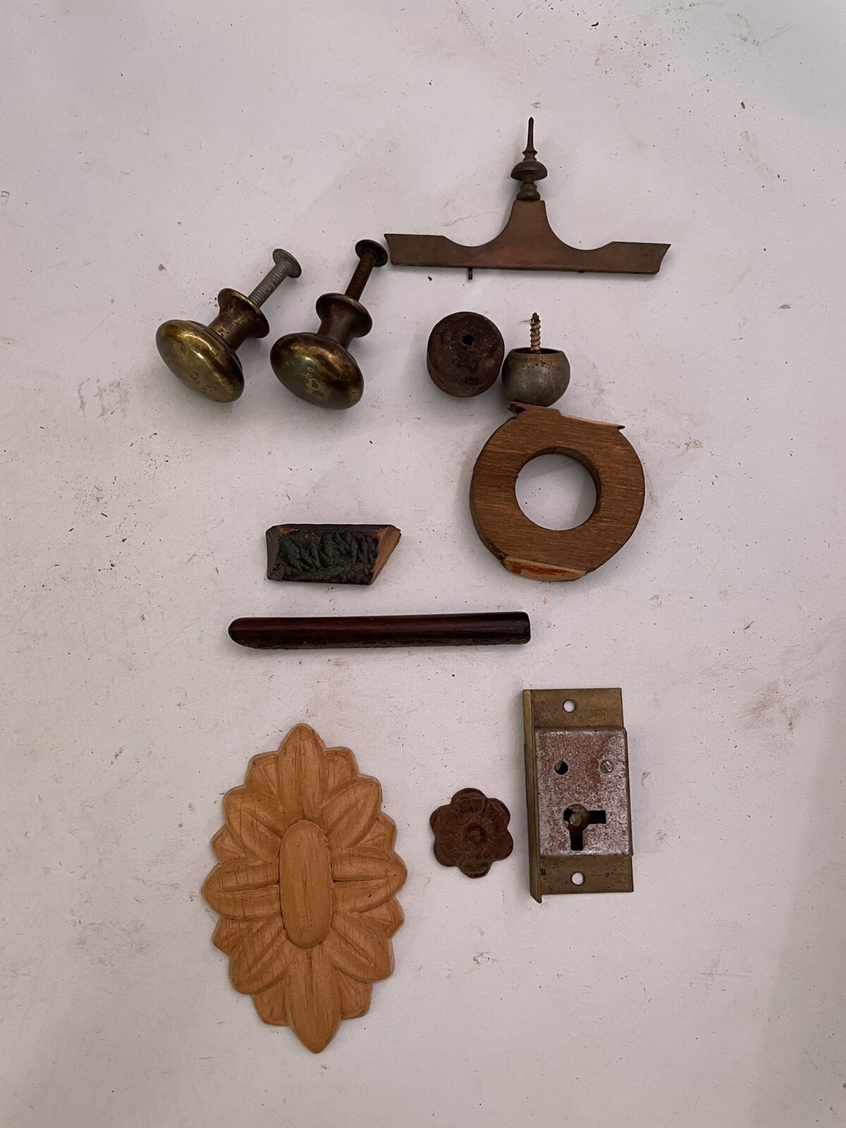 Lot Of Misc Antique Clock Case Parts, Trim & Hardware eBay