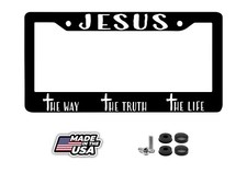 JESUS The Truth - The Way - The Life Christian  License Plate Frame Cover