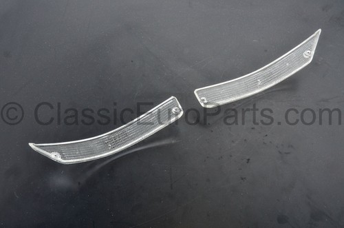Euro Bumper Clear turn indicator signal lens set BMW E12 518 520 525 528 533 535 - Picture 3 of 11