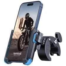 	Lamicall Motorcycle Phone Mount Holder - Camera Friendly 1s Lock Bike Phone	