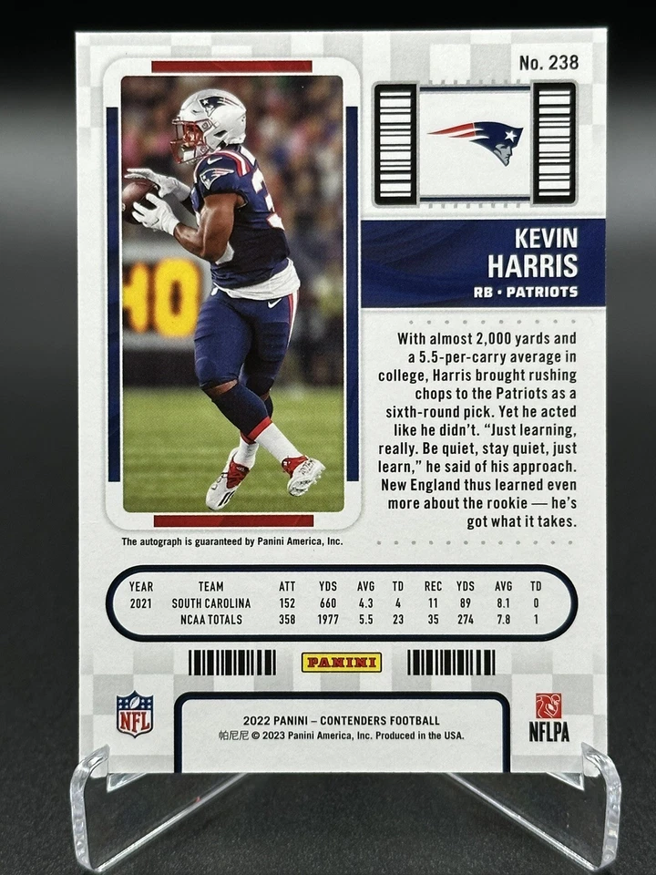 2022 Contenders Kevin Harris Rookie Ticket Auto RC - Image 2 of 2