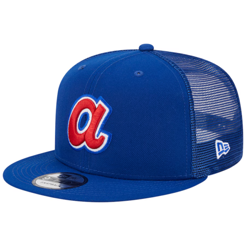 Atlanta Braves New Era Cooperstown Collection Team Trucker 9FIFTY Snapback Hat