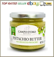 Pistachio Nut Butter, 6.35 Oz (180G) Sweet Sicilian Pistachio Cream Spread , USA