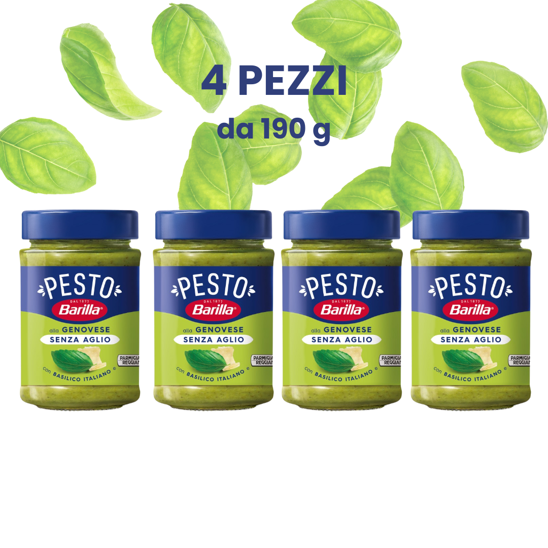 BARILLA Pesto Genovese senza aglio gr. 190 X 4 PEZZI