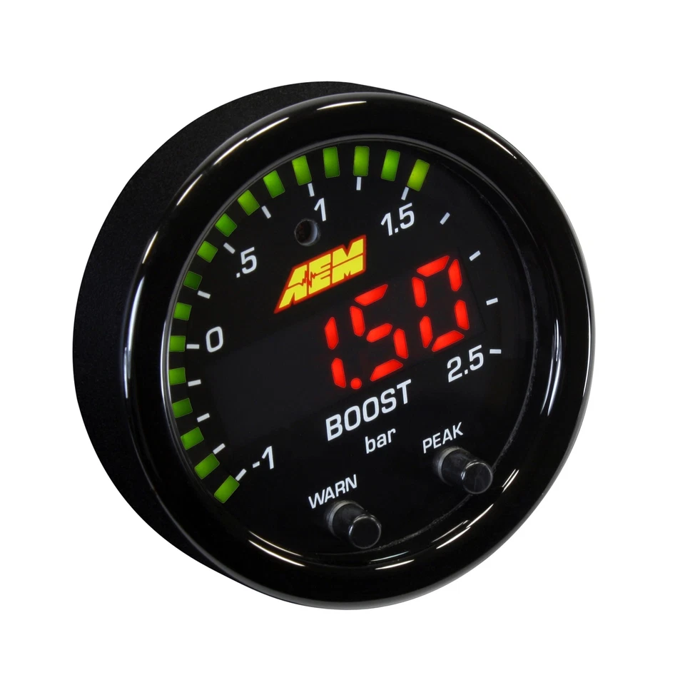 AEM Electronics X Series 35 PSI 52mm Digital LED Turbo Boost Display Gauge - Image 2 of 3