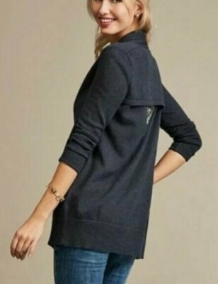 Cabi Victoria Cardigan Sweater Women VNeck Cutout Back Career Office Top sz  M