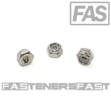 (25) 4-40 Stainless Steel Nylon Insert Lock Nuts - 316 Marine Grade Stainless