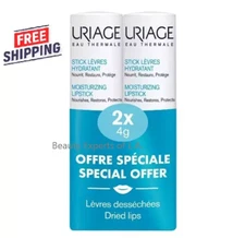 2 PACK Uriage Moisturizing Lip Stick Balm For Damaged Lips 0.14oz / 4g EXP 11/26