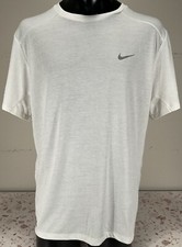Nike Dri Fit UV Running T Shirt Sz L White DV9299-030 65
