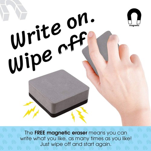 Magnetic Weekly Planner White Board for Fridge, Dry Wipe Calendar and Memo Board - Picture 40 of 92