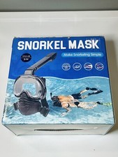 Full Face Snorkel Mask Panoramic with Camera Mount, Adults  Kids Small/Medium