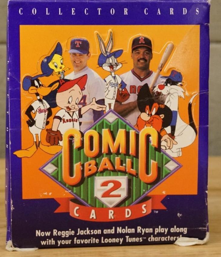 1991 Looney Tunes Packs COMIC Ball 2 Baseball Cards Bugs Bunny