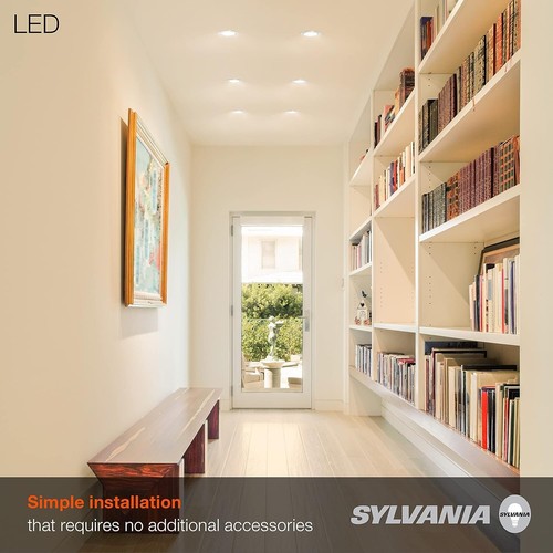 SYLVANIA 6" Slim Microdisk LED Downlight - 5 Color Selectable, Dimmable, 4 Pack - Picture 7 of 10