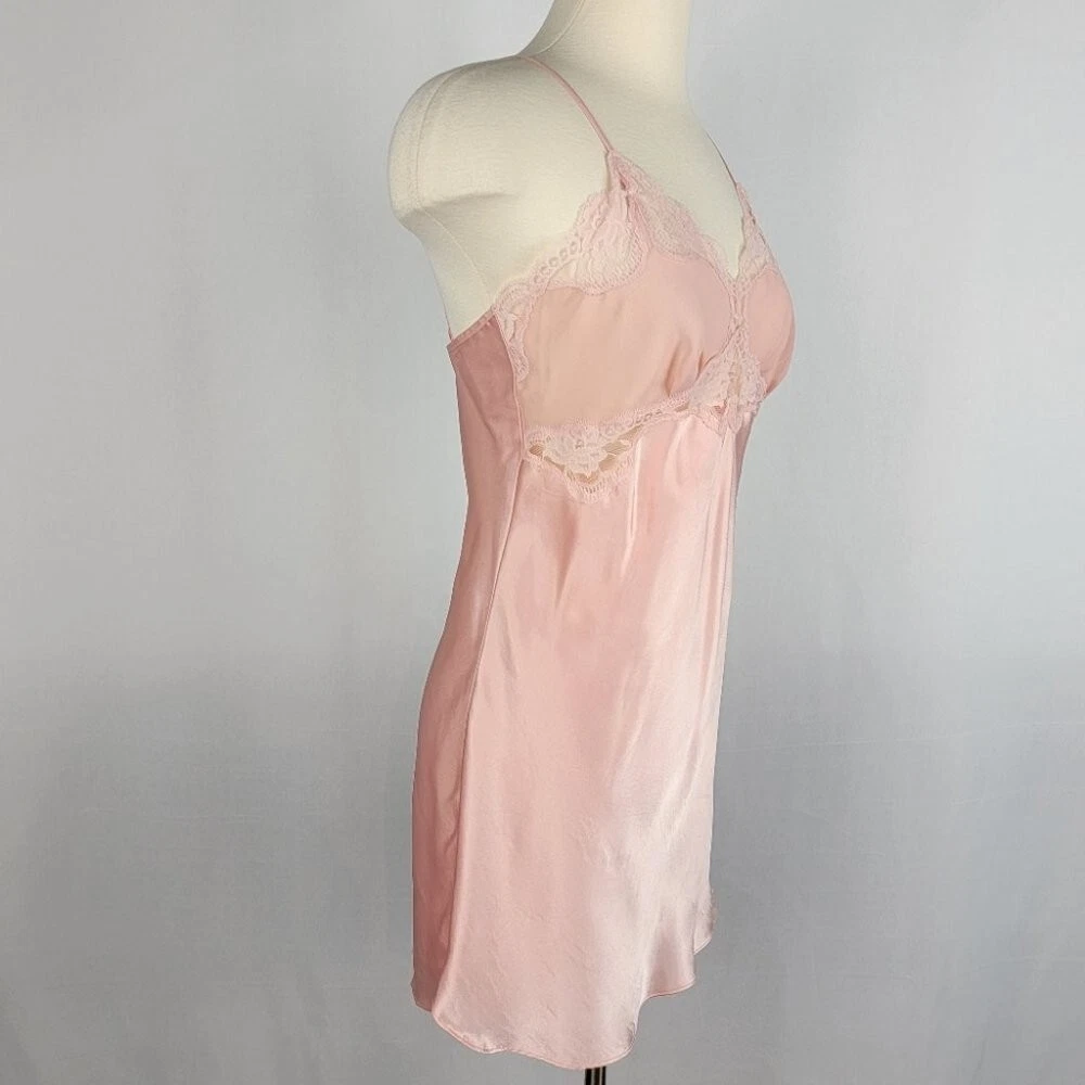 UNDERCOVER Abito slip vintage Victorias Secret camicia piccolo babydoll rosa civettuola anni '90