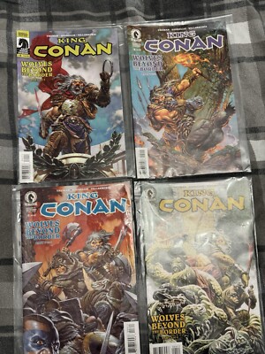King Conan Wolves beyond the Border Comic Set 1-2-3-4 Lot Robert E Howard
